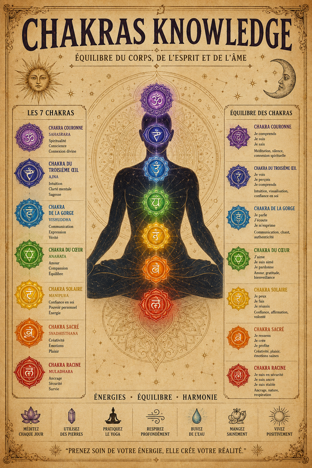 Illustration des chakras