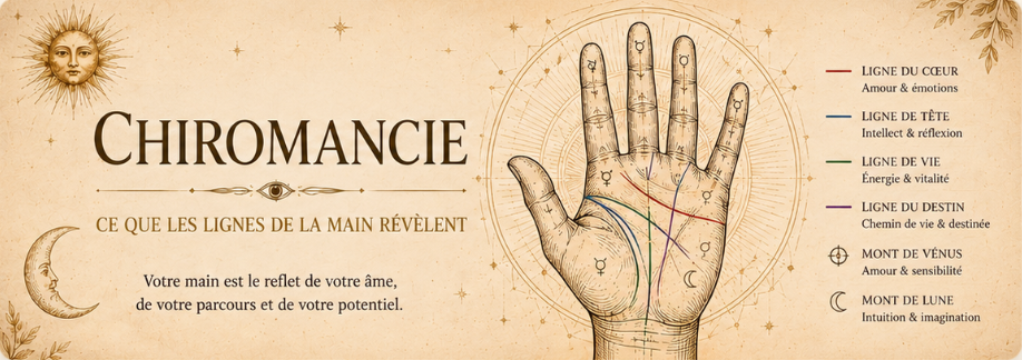 Illustration de la chiromancie